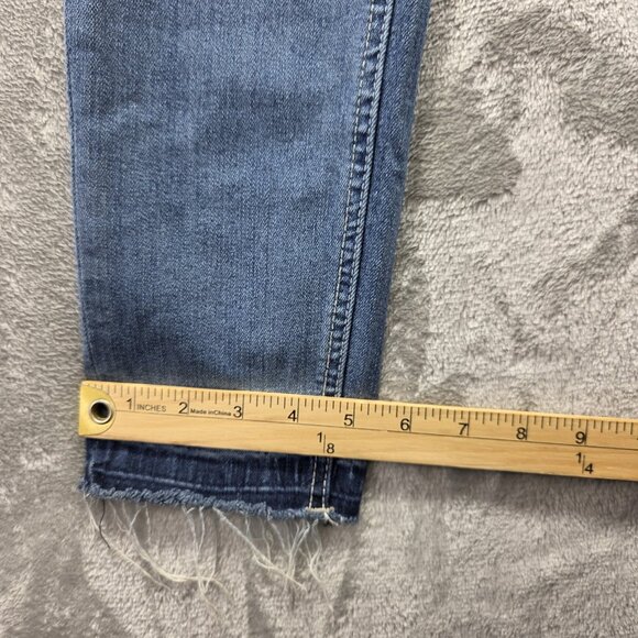 Grace in LA Jeans Women's 26 Blue Skinny Distressed Patched Distressed Hem - Picture 10 of 11